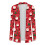 Women's Open Front Knit Cardigan Christmas Print Long 5