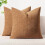 2 housses de coussin en chenille marron de 45,7 cm (18 pouces) 1