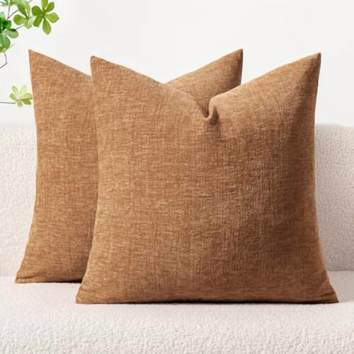 2x18" brune chenille pudebetræk