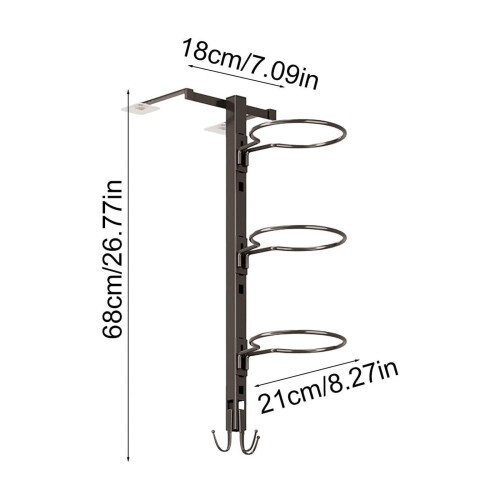 Support de rangement pour ballons de basket – Fer, noir mat, multi-niveaux 2