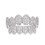 Diamond Teeth Grillz για άνδρες και γυναίκες Ασημένιο χρυσό τοπ 1