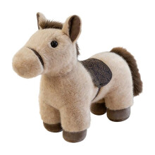 Zacht pluche paard, realistische pony, knuffelbaar gezelschap.