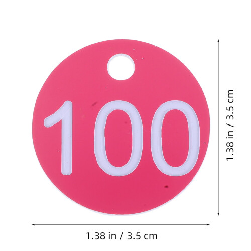 Plastic Number Tags for Organization 100 pcs 1