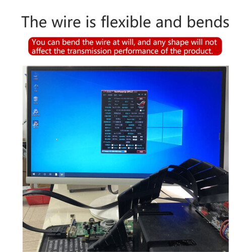 Καλώδιο πλήρους ταχύτητας 3.0PCIE X16Riser Καλώδιο επέκτασης κάρτας γραφικών PCI για Express 1