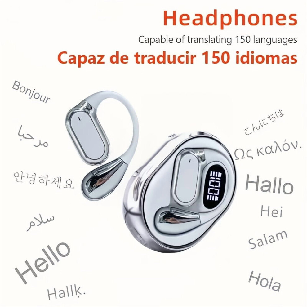 Ai Wireless Headphones: Real-Time Translation & Music, 156 Languages, Type-C, Includes Lanyard 9027700926837