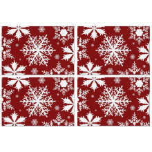 Set van 4 kerstplacemats, 30 x 45 cm