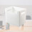 2 PCS File Storage Box Organiser Boxes with Lids Large Filing Folder Office White 4