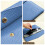 Waterproof Leather File Folder Blue 12.99 x 9.45 in 5
