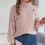 Damen-Rollkragenpullover, grob gestrickt, langärmelig, asymmetrischer Saum, trendig, Herbst/Winter 2024, Basic-Pullover 8