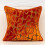 Housse de coussin en velours orange 45 x 45 cm 1
