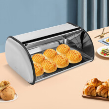Premium Stainless Steel Bread Box – Large Capacity, Anti-Rust, Anti-Corrosion, Modern Kitchen Storage for Bread, Pastries, and Biscuits