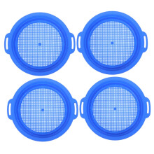 4pcs Plastic Beach Sand Sifter for Kids, Large Capacity Sandbox Toy for Outdoor and Beach Play