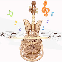 3D Puzzle Wooden Model Kits for Adults - DIY Cello Music Box Mechanical Jigsaw Puzzles Construction Craft Kits for Adult Age 14+ Years Old