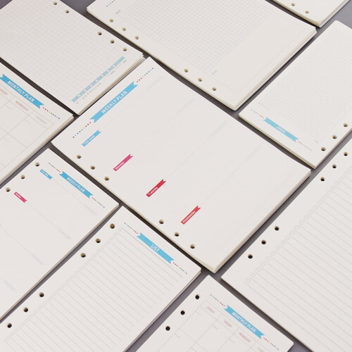 A5/A6 Binder Refill Lined/Graph Paper - 40 Sheets 1