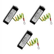 3X Telephone Fax Surge Protector Thunder Arrestor RJ11 Kl01-P4H Black ADSL