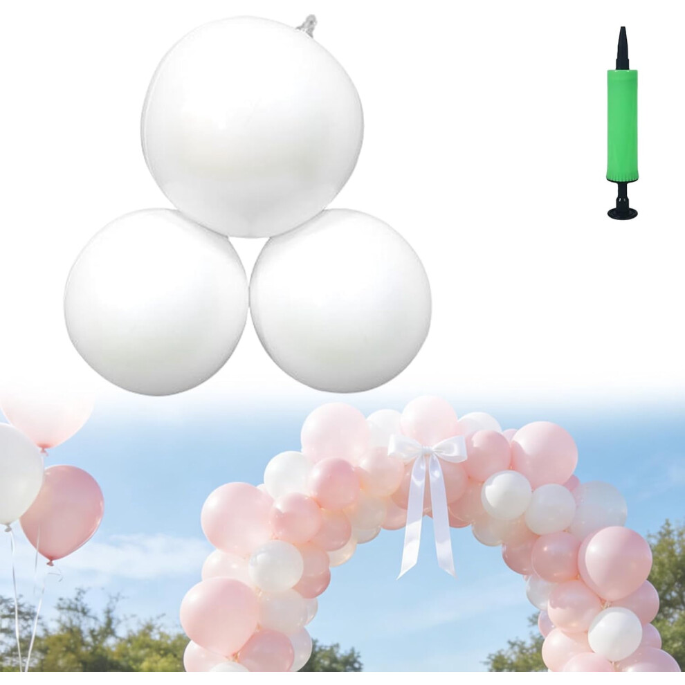 Reusable Inflatable Balloon Garland Arch Kit Â Linked Pvc Balloons, Easy Setup For Birthdays, Weddings & Graduations (Type A-, 5 Pcs) White 9422877278954