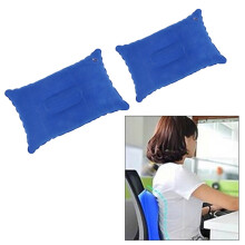 2Pcs Inflatable Pillows for Beach Vacation Pillow Sky Blue PVC Ergonomic.6x16.9in