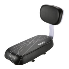 ametoys Back Seat Cycling Bike MTB PU Leather Soft Cushion Rear Rack Seat Seat with Back Rest