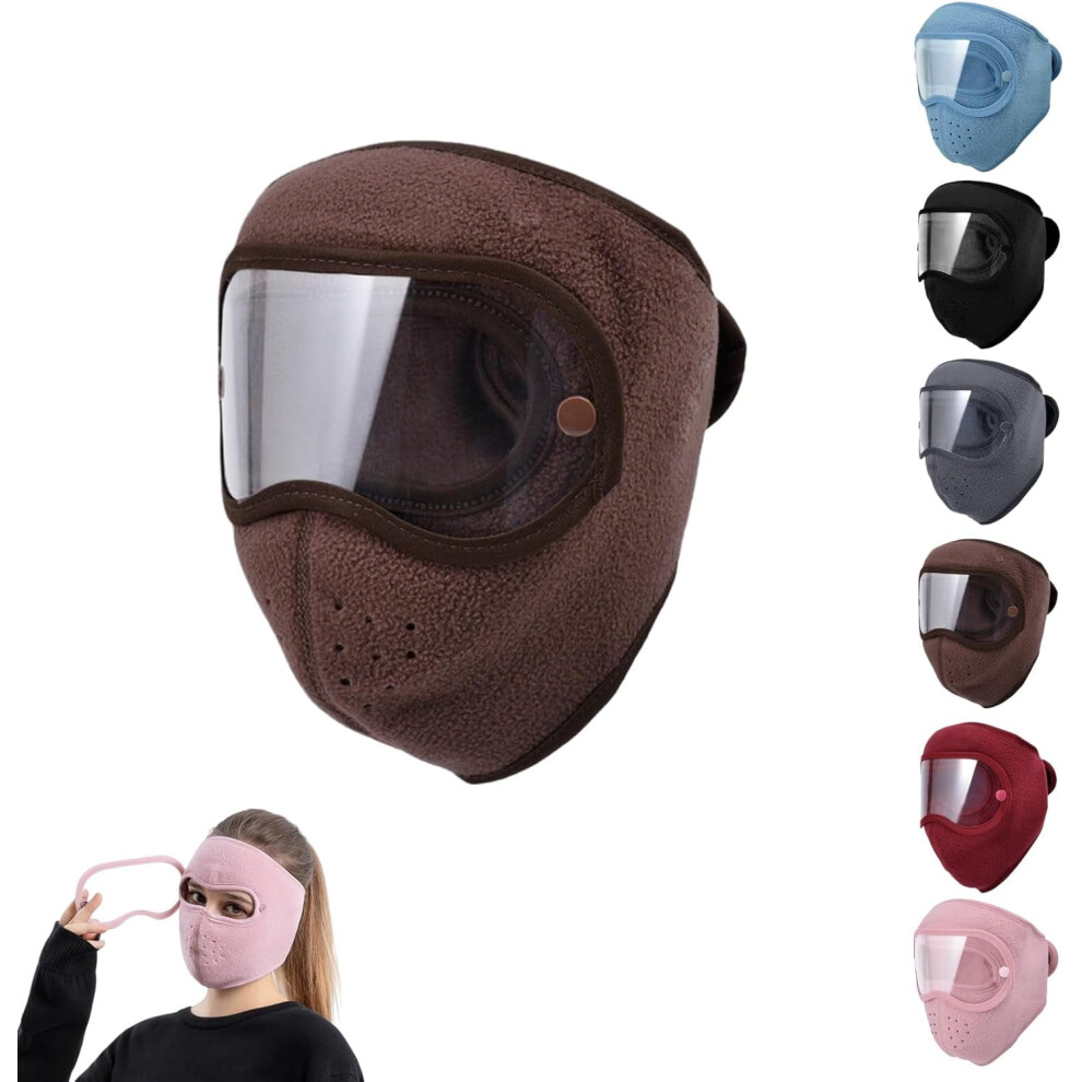 Fleece Thermal Mask With Removable Goggles, New Winter Windproof Thickened Warm Masks With Full Face Protection 9422877281831