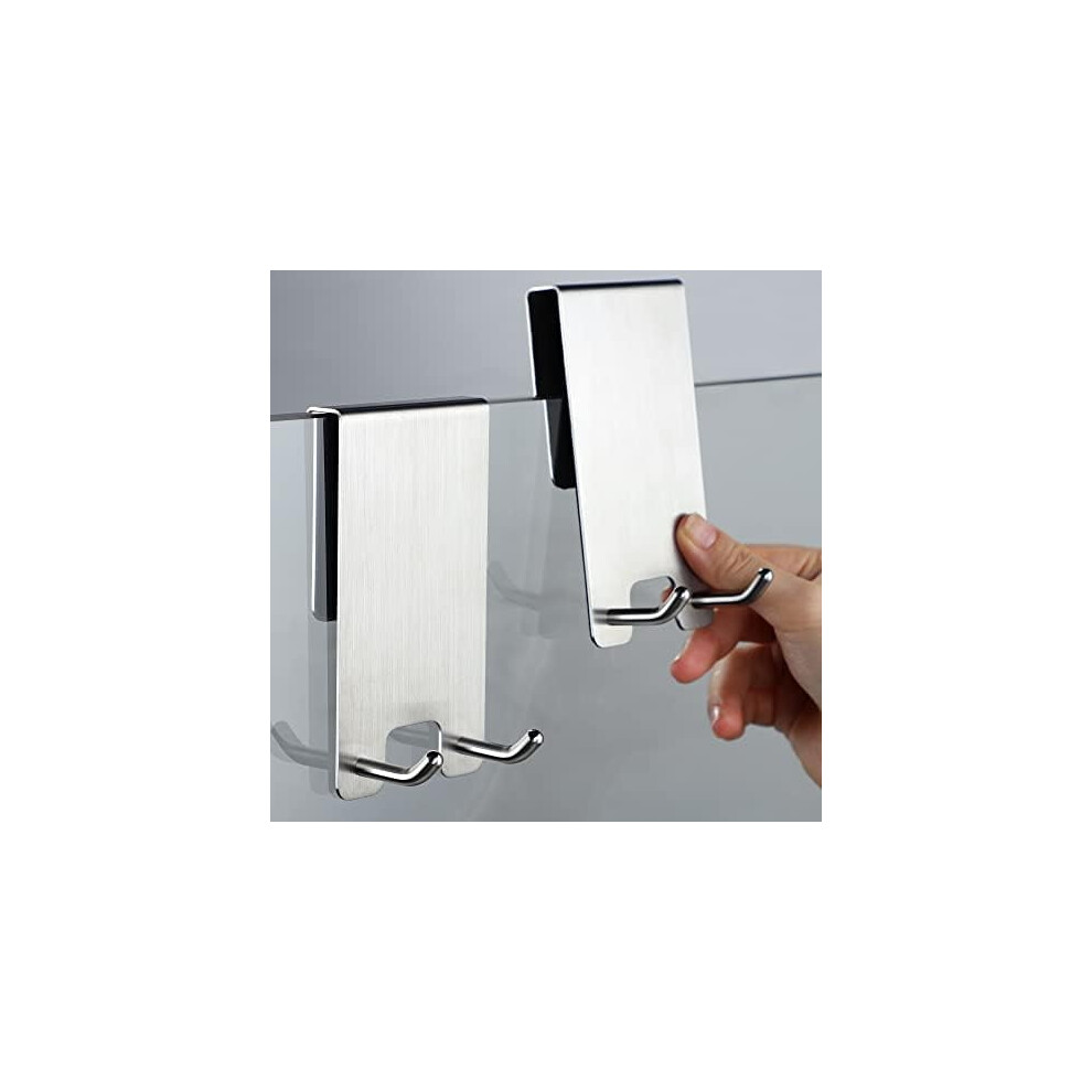 Over The Door Hooks Stainless Steel 2 Pack 9341593795494