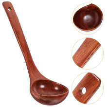 1Pack Portable Wood Soup Ladle for Home Use and Cooking 28.0x7.8x2.8in