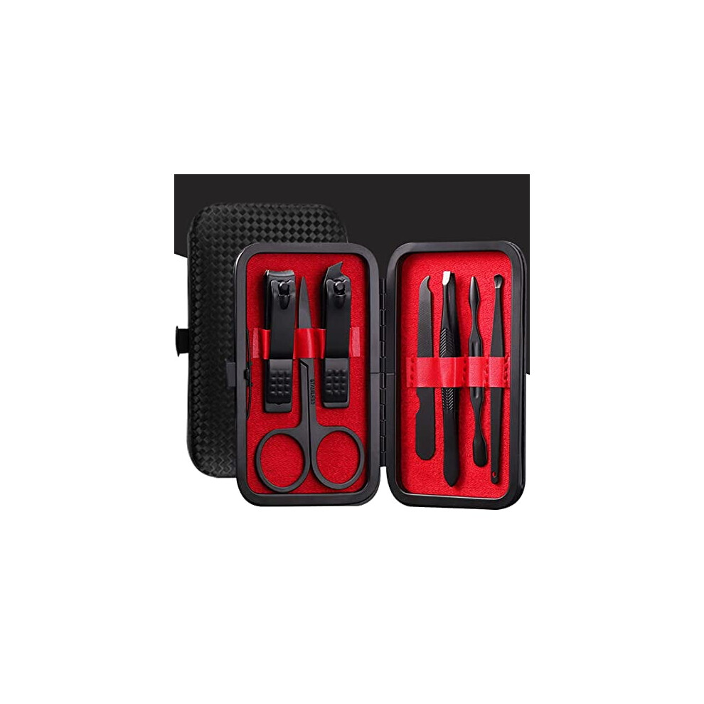 32-in-1 Manicure & Pedicure Kit for Women with Travel Case â Facial, Fingernail & Toenail Care Tools (Red, 7-Piece)