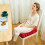 Fyrkantig tuftad sittdyna i sammet, 2-pack 7