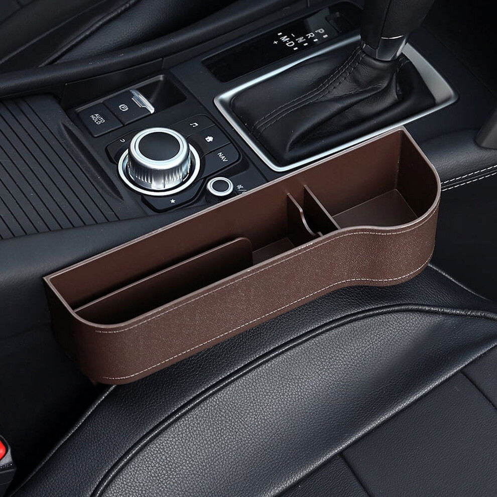 1Pc Car Seat Crevice Gaps Storage Box Abs Plastic Auto Drink Pockets Organizers Universal Size Seats Interior Accessories(Suitable For Copilot Seat) 9399596491936