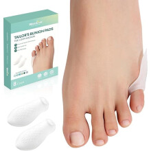 Tailor's Bunion Corrector Pads (8-Pack) – Gel Pinky Toe Protector with Separator, FSA/HSA Eligible