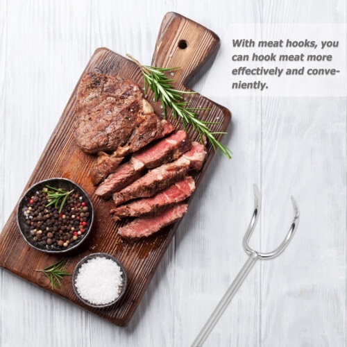 unbranded 2pcs Meat Roasting Stick Skewers Practical BBQ Mini Forks Beach Cookware 1