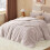Fleece Twin Comforter Set Lotus Pink 1 Pillowcase 2
