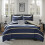 Boys' Casual Sporty Comforter Set Blue White Microfiber 2