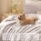 Fleece Twin Comforter Set Lotus Pink 1 Pillowcase 3