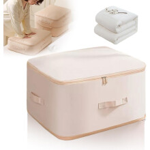 Ultra Space-Saving Self-Compression Organizer Bag – Compatible with Quilts/Comforters, Blue, Large (54x42x30cm)