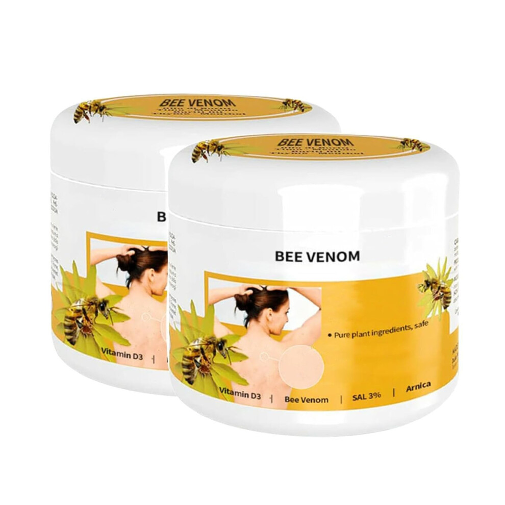 2PCS Bee Venom Cream Hydrating Moisturizing for Skin and Joint Comfort Fast Absorption 2x30ml