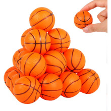 Mini Basketball Stress Balls (12 Pcs, 1.6"), Soft Foam for Kids/Adults, Party Decor & Anxiety Relief