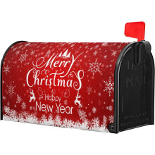 Couvercle de boîte aux lettres de Noël à motif flocon de neige, magnétique, 53 x 65 cm