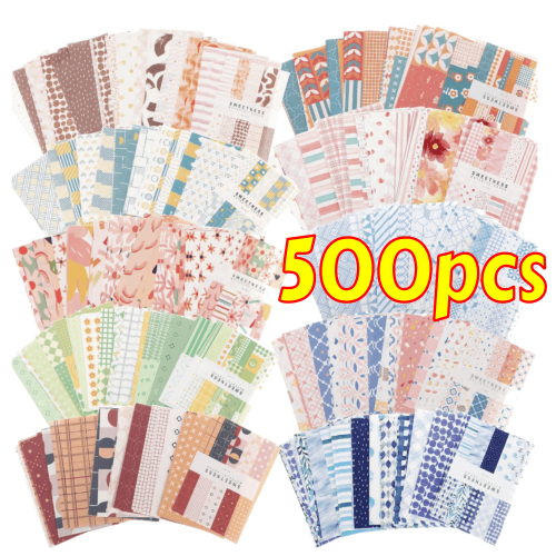 Vintage Scrapbook Paper Decorative 500 Sheets 3.35" x 2.17"