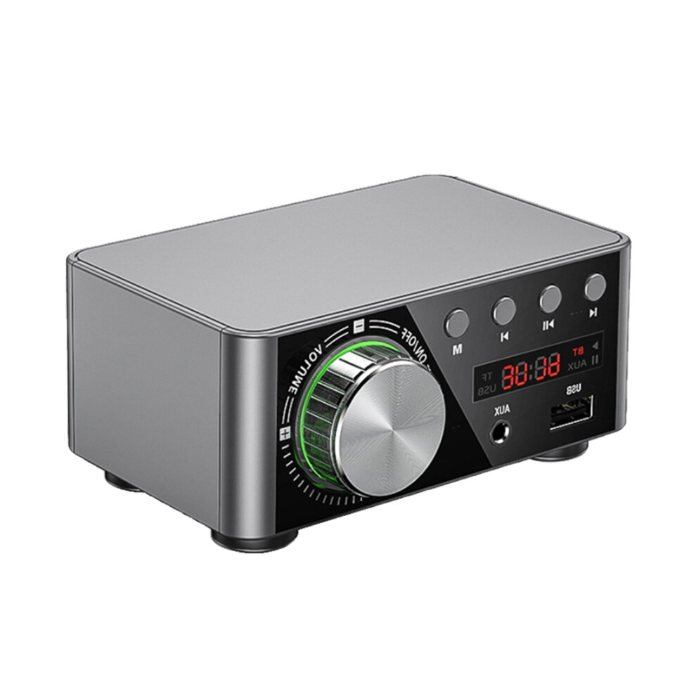 100W Dual-Channel Stereo Audio Amplifier With Usb, Aux, Tf, Bluetooth 5.0, Hifi Theater Amp 9399596012230