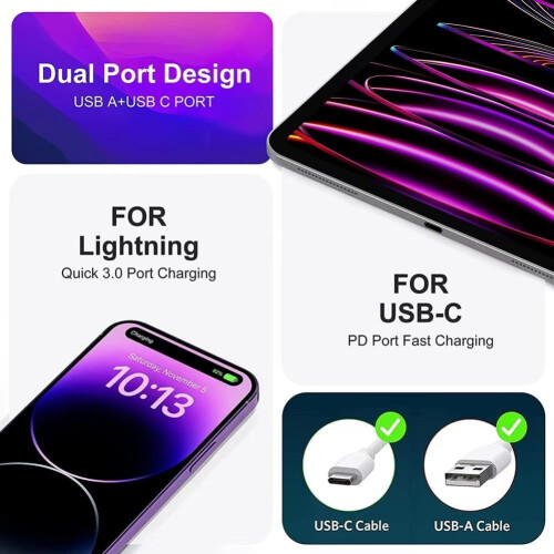 Φορτιστής πολλαπλών θυρών PD3USB Γρήγορη φόρτιση, καθολικός προσαρμογέας ταξιδιού, 1