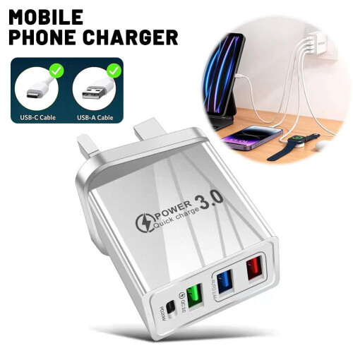 Caricabatterie multiporta PD3USB con ricarica rapida e intelligente 2