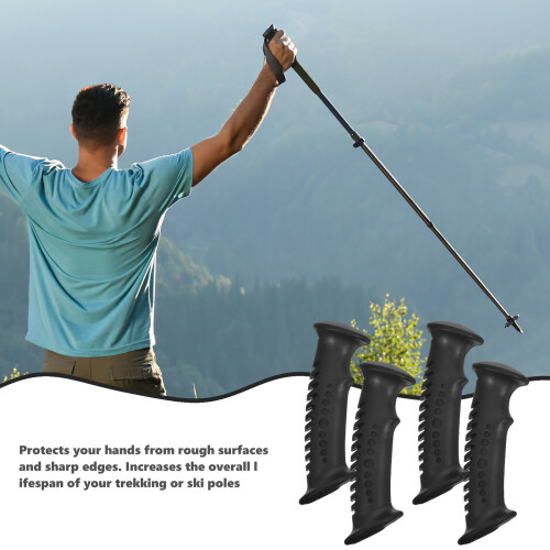 Trekking Pole Handle Replacement Ski Pole Handles Plastic 4Pcs 1