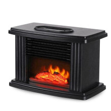 WUZSTAR Mini șemineu electric de 1000 W, negru