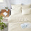 Queen Comforter Set Pale Yellow Seersucker 7-Piece 3