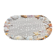 Morbuy PVC Anti-slip Shower Mat, 35x70cm, Mildew-Resistant, Non-slip Suction Starfish/Shell Design, Compatible with Standard Tubs