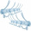 Perchero de pared con 5 ganchos triples, acero inoxidable. 1