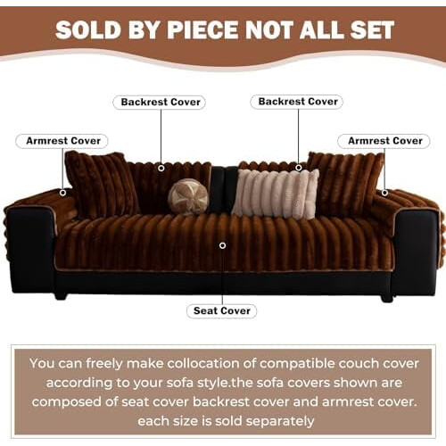 Faux Rabbit Fur Sofa Cover 36 x 63 in 2