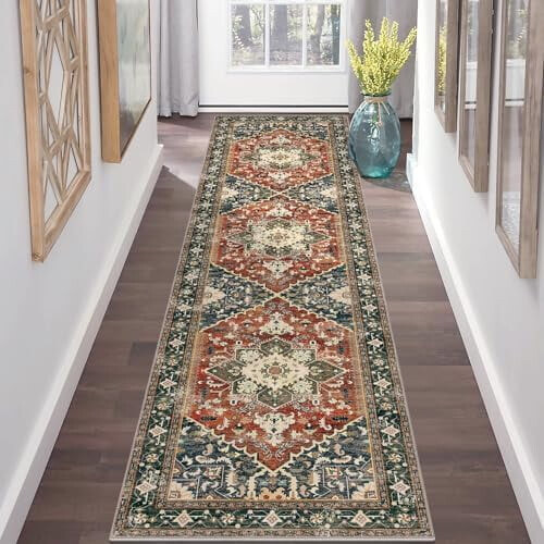 Boho Vintage Løbertæppe 60 cm x 3,6 cm Skridsikkert Polyester