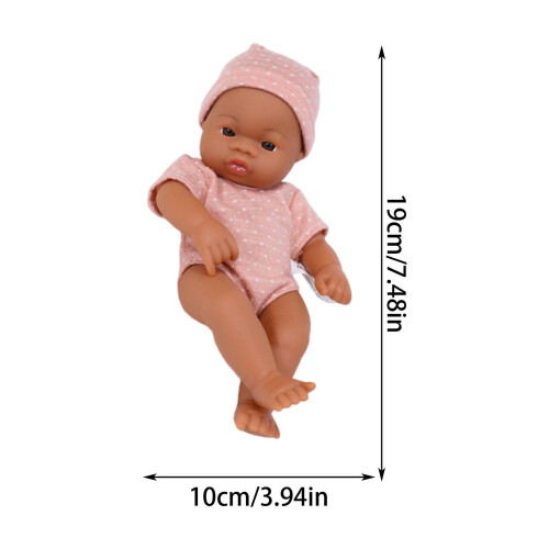 Muñeca bebé mini realista de 20 cm con ropa. 1
