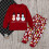 Ensemble manches longues imprimé Noël garçon rouge 4-5 ans 1